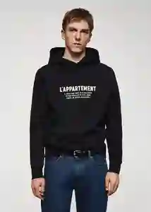 Buzo Sudadera Appartme Negro Talla M Hombre Mango