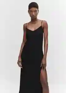 Vestido Asun Negro Talla S Mujer Mango