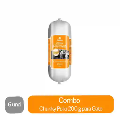 6 x Chunky Alimento Para Gato Natural Pollo 200 g