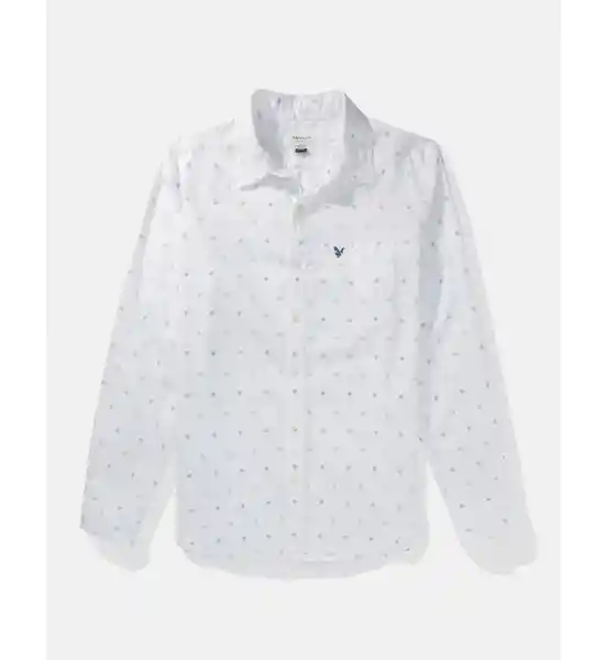 Camisa Hombre Color Blanco Talla MEDIUM American Eagle