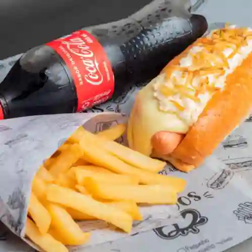 Combo Perro Pollo + Papas + Gaseosa