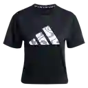 Adidas Camiseta Run It Bl Tee Correr Mujer Negro Talla S