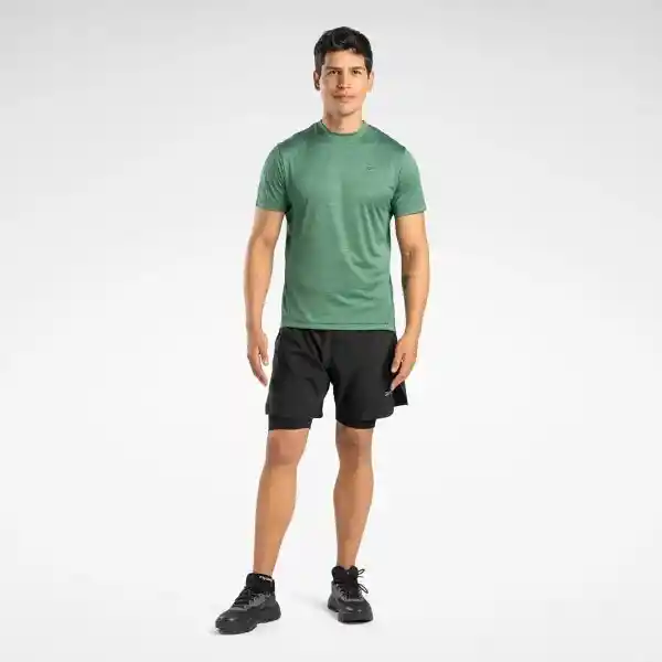 Reebok Short Running 2-1 Hombre Negro Talla XL