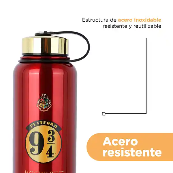 Botella de Con Doble Pared Serie Harry Potter Roja 1 L Miniso