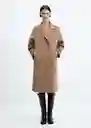 Abrigo Picarol Camel Talla XL Mujer Mango