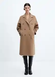 Abrigo Picarol Camel Talla XL Mujer Mango