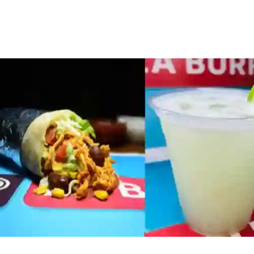 Combo burrito cerdo mas limonada