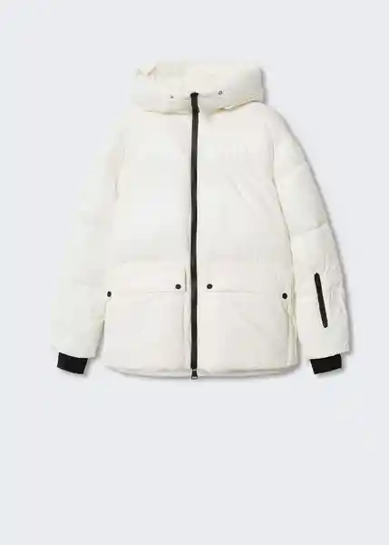 Abrigo Anorak Slalom Blanco Talla L Mujer Mango