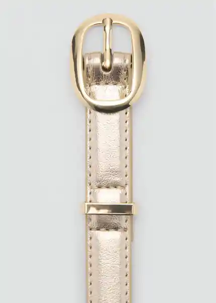 Cinturón Lámina Oro Talla M Mujer Mango