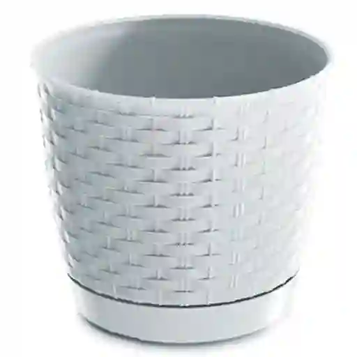Tumatera Maceta Ratolla Round Blanco 15 cm