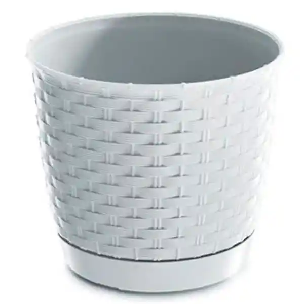 Tumatera Maceta Ratolla Round Blanco 15 cm