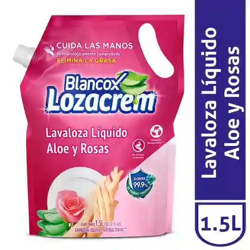Blancox Lavaloza Líquido Lozacrem Aloe y Rosas