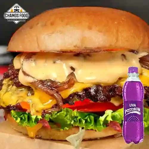 Combo Hamburguesa Cheddar Grille + Uva Postobon 250 ml