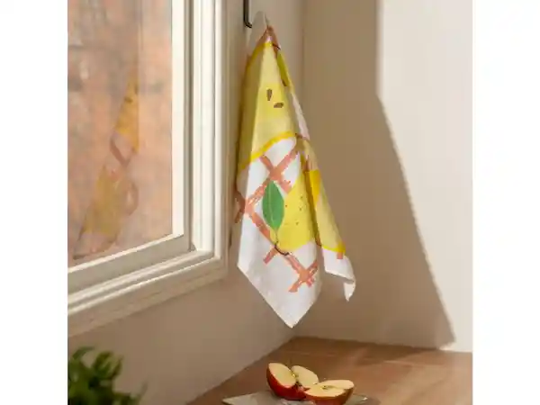 Paño de Cocina Velour Amarillo Casaideas