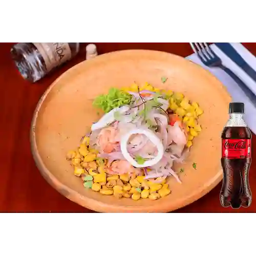 Combo Ceviche Mixto + Coca Cola Sin Azúcar 400 ml