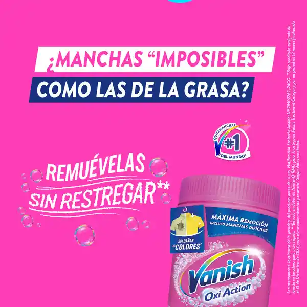 Vanish Desmanchador en Polvo Rosa 120 g