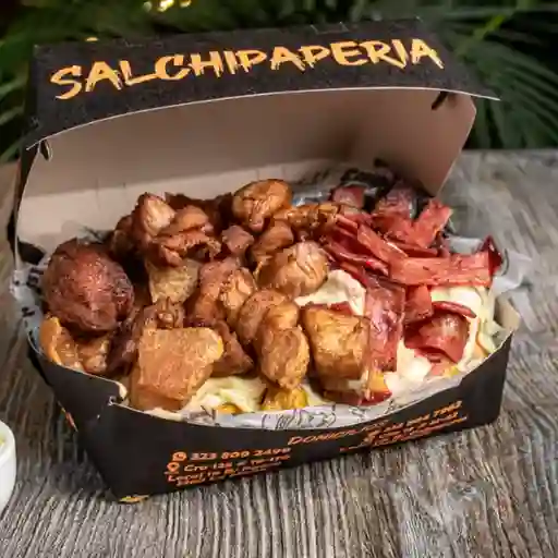 Salchichicharron papa francesa 2 persona