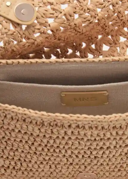 Bolso M Espiga Beige Talla 99 Mujer Mango