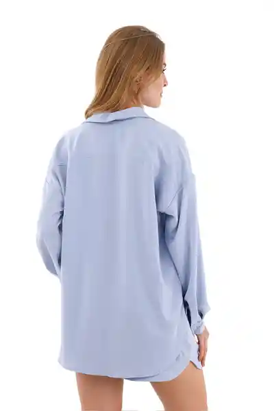Camisa Ayden Azul Claro Talla S Mercedes Campuzano