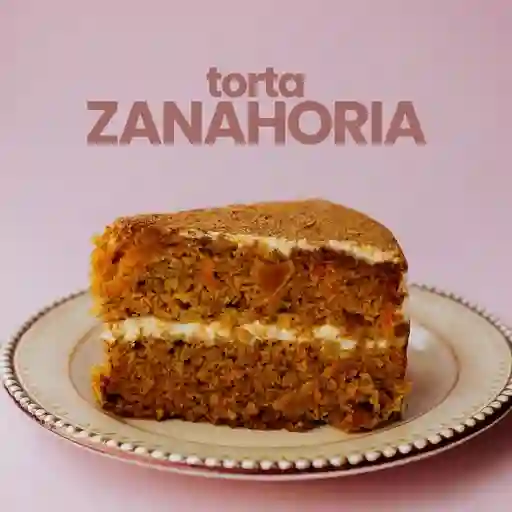 Porción torta zanahoria