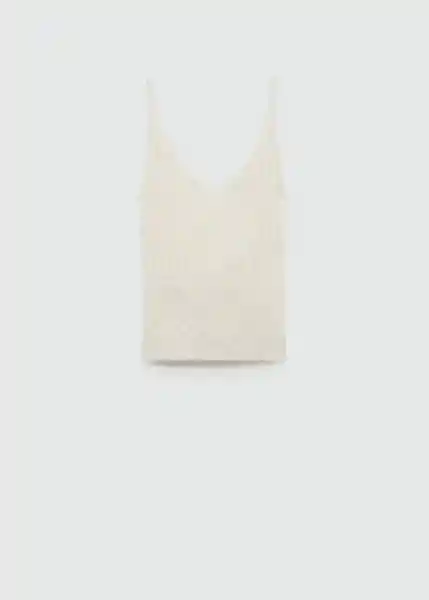 Top Lisboa Off White Talla M Mujer Mango