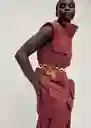 Cinturón Seli Plata Talla M Mujer Mango