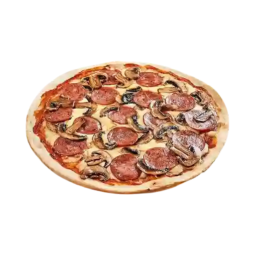Pizza Salami con Champiñones