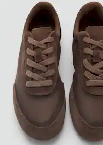 Tenis Deportiva Flat1 Chocolate Talla 38 Mujer Mango