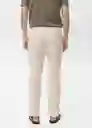 Pantalón Romelino Crudo Talla 42 Hombre Mango