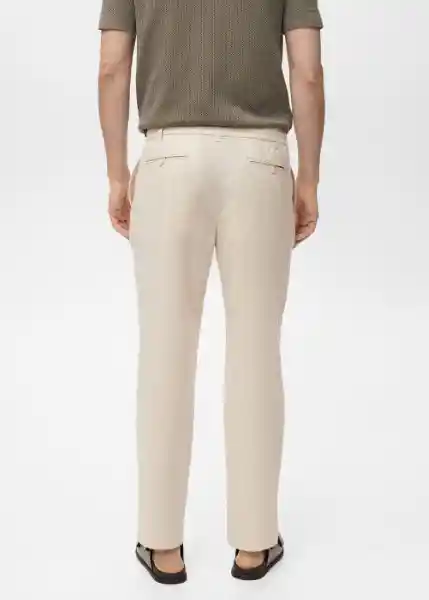 Pantalón Romelino Crudo Talla 42 Hombre Mango