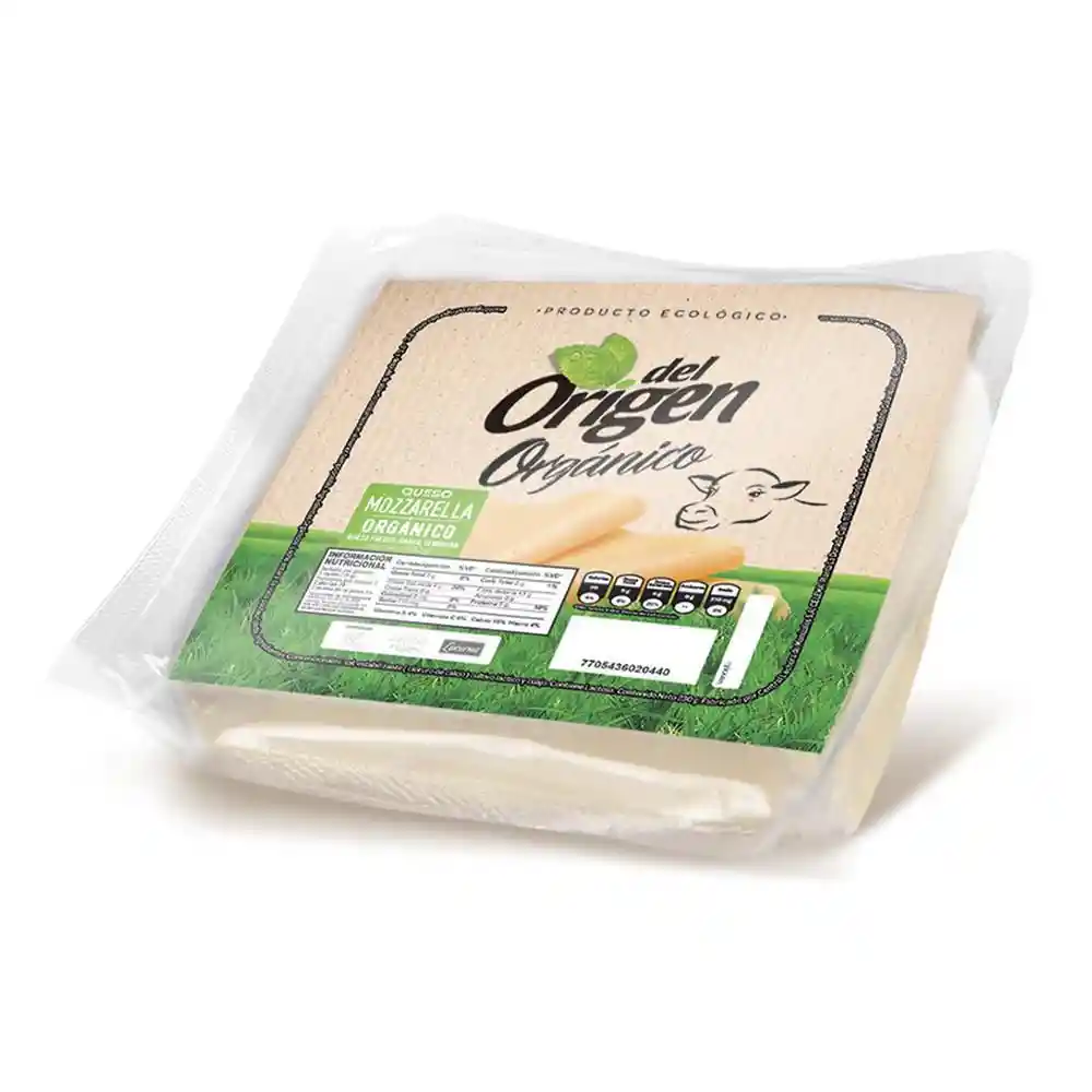 Del Origen Queso Mozzarella Orgánico