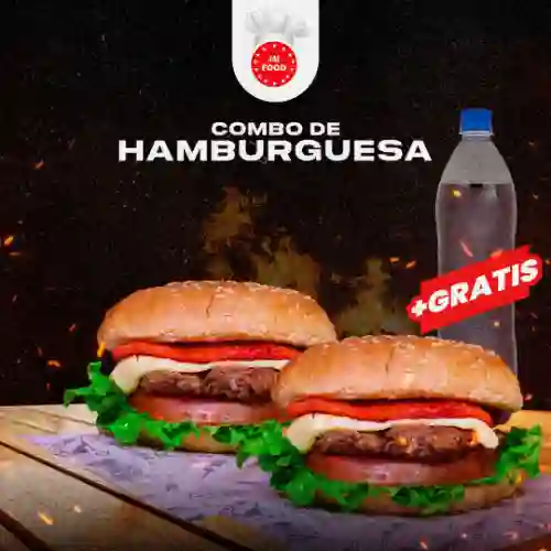X2 Hamburguesas Lleva 2 Gaseosas 250 ml