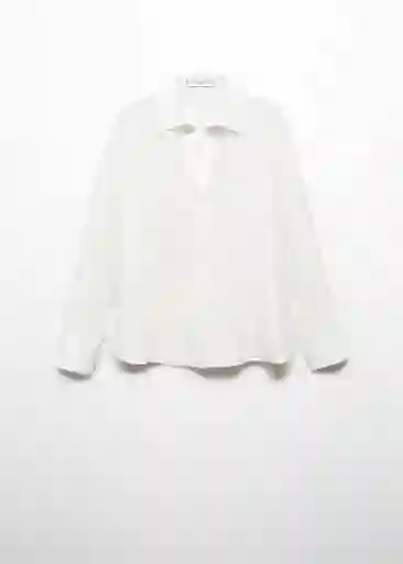 Camisa Lima Off White Talla L Mujer Mango