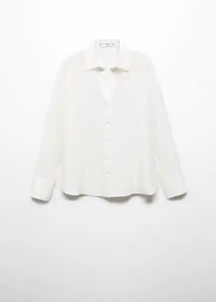 Camisa Lima Off White Talla L Mujer Mango