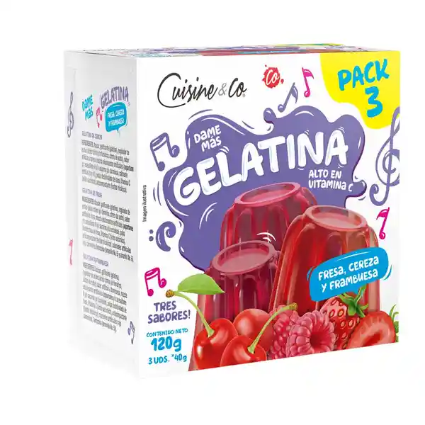 Gelatina Cuisine&co Fresa Cereza Framb