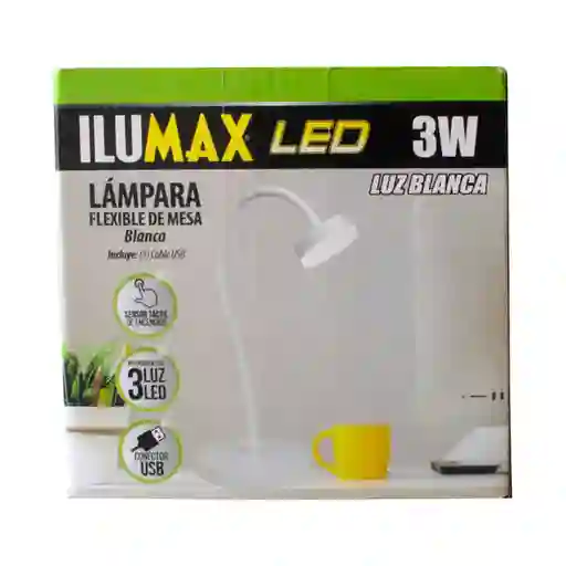 Ilumax Lámpara Led Mesa Flexible 3W Blanca