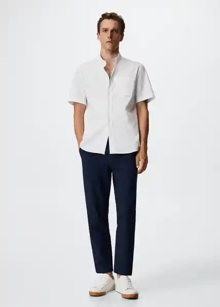 Camisa Ginza-H Blanco Talla L Hombre Mango