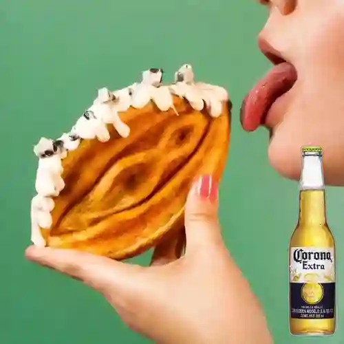 Combo Waffle Panocha + Cerveza Corona Bot. 355ml