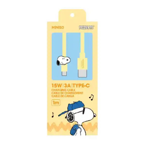 Cable de Carga Tipo C Serie Snoopy Colorful Life Miniso