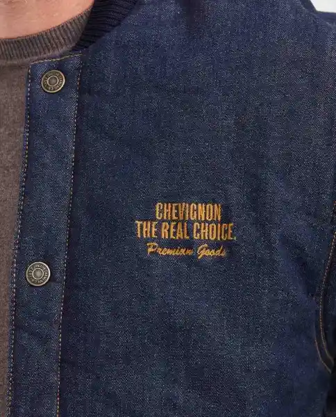 Chaqueta Bomber Denim Ult Azul Clásico Oscuro Talla S Chevignon