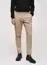 Pantalón Prato Beige Talla 38 Hombre Mango