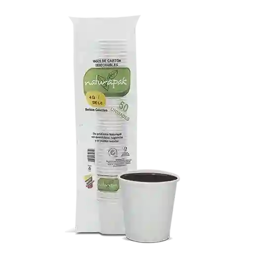 Naturapak Vaso Cartón Blanco 4 oz