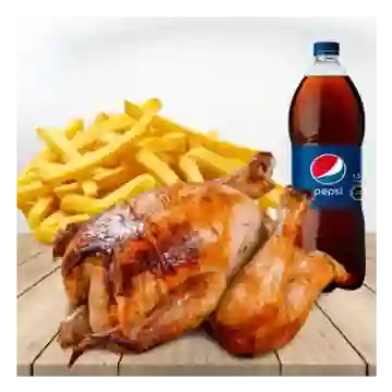 Pollo Asado con Francesa más Gaseosa