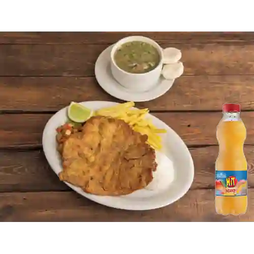 Combo 1/2 Chuleta de Pollo + Hit Mango 500 ml