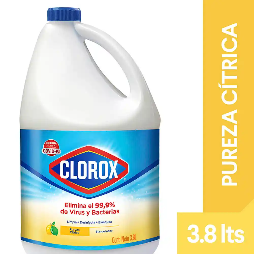 Blanqueador Clorox Pureza Cítrica Botella 3.8 lt
