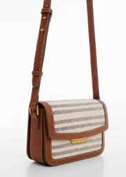 Bolso P Stripes Cuero Talla 99 Mujer Mango