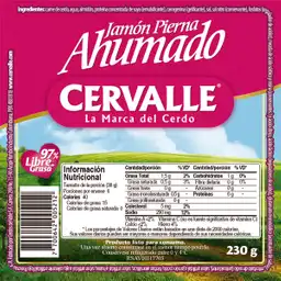 Cervalle Jamón de Pierna de Cerdo Ahumado