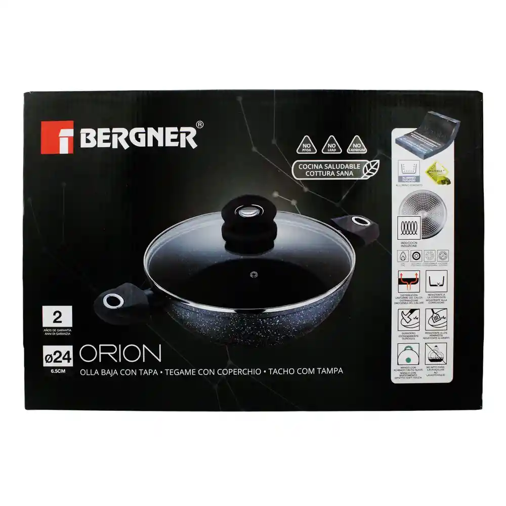 Olla Con Tapa Baja Bergner Sinref