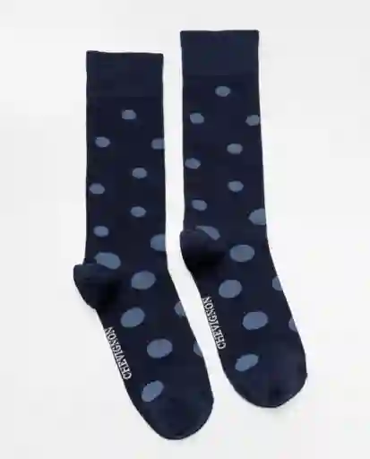 Medias Dots Azul Marino Ultraoscuro Talla 10-12 Chevignon