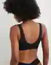 Top Bralette Aerie Negro Talla LARGE 3772073 American Eagle